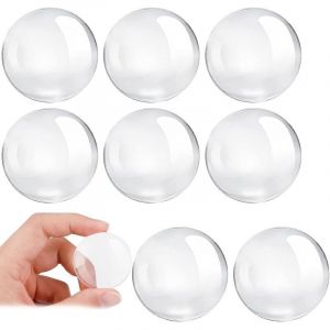 Lot de 8 butoirs de porte autocollants en caoutchouc transparent - Butoirs de porte en caoutchouc autocollants - But&eacute;es de porte murales