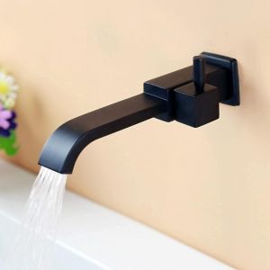 Robinet Mitigeur Murale Lavabo G1/2 Robinet d'eau Froide Robinet Mural en Cuivre Robinet Bec Extra-Large Robinet Encastr&eacute; Une Poign&eacute;e Robinet Cuisine