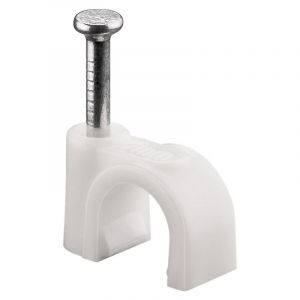 Fixpoint - Attache-fils 7 mm, blanc, fixation pour c&acirc;bles de diam&egrave;tre inf&eacute;rieur ou &eacute;gal &agrave; 7 mm. Diam&egrave;tre 7 mm