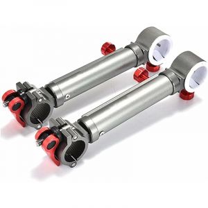 Tinor - 2 pièces de support de parapluie pour chaise de pêche Outils de fixation de support de parapluie universel clip de fixation de 360 °(argenté)