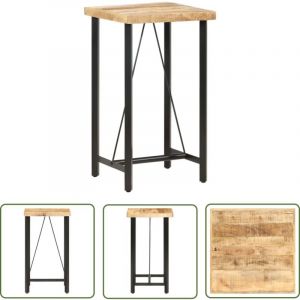 Table de bar 60x60x107 cm Bois de manguier brut - Table De Bar - Table Industrielle - Meubles Design - Mobilier Moderne - Table En Bois Massif - The