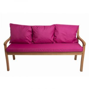 Coussin pour banc 160x60x3x50x56cm, Coussin extérieur/intérieur, Coussins pour balancelle de jardin Rose, Coussin d'assise, Coussin de dossier