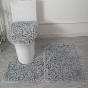Ormromra - Ahlsen Tapis de Bain Ensemble, Set de Tapis Toilette Antidérapant orbant Tapis, Tapis Salle de Bain + Tapis Contour wc + Couvercle de