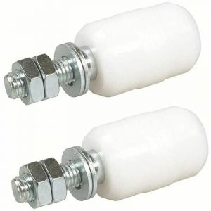 Olive De Guidage Sup&eacute;rieure Nylon, 2 Unit&eacute;srouleaux pour Porte Coulissante, Fixation avec Tige Filet&eacute;e, Olive ou Galet de Guidage pour Portail