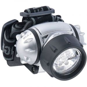 Lampe Frontale Ampoule Led Grundig 7 Led &Agrave; Piles 120 G Argent 38692