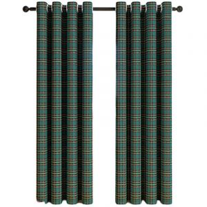 Rideaux D&eacute;coratifs &agrave; Motif Vichy/Tartan - Style Campagnard &agrave; Oeillets - pour Cuisine ou Salon - Lot de 2 Panneaux