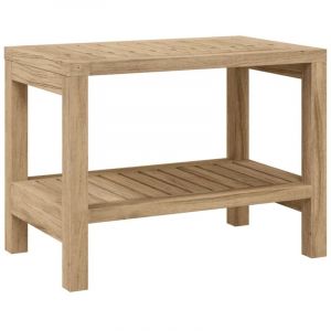 Banc de douche - Meuble de rangement de salle de bain - 60x30x45 cm Bois massif de teck BV553499