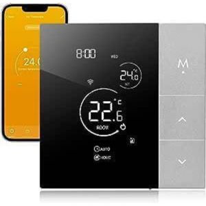 Contr&ocirc;leur de Temp&eacute;rature Smart Thermostat WiFi 3A Commande &agrave; Distance pour Le Chauffage de Chaudi&egrave;re &agrave; Gaz Tuya Smart Life Compatible avec Google