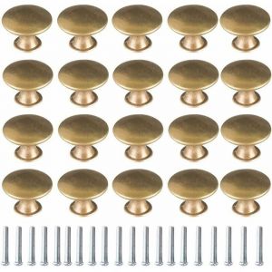 Bouton de Porte Laiton 20 Pi&egrave;ces Vintage Laiton Poign&eacute;es Boutons de Meuble Boutons Porte de Tiroir Poign&eacute;e de Meuble Bouton de Meuble Vintage pour