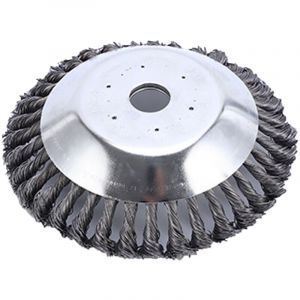 Brosse à Désherbage, 2 Pièces 8Pouce Débroussailleuse Brosse Rotative Disque de Pinceau à Roue pour Jardin Agriculture Désherbage Enlèvement de