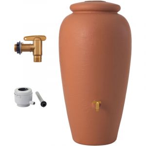 GARANTIA Kit R&eacute;servoir Amphore 240 L, terre cuite incl. robinet en laiton et raccord de descente