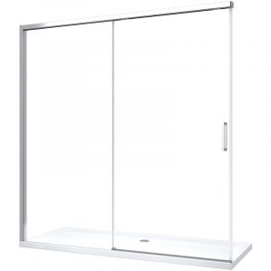 Giorgy - Porte de douche pour installation en niche avec fermeture douce Soft Close h 200, cadre en chrome 8 mm Cm 120 (117-120)