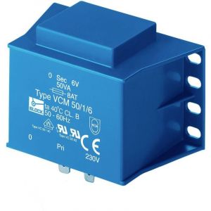 Vcm 36/2/12 Transformateur pour circuits imprim&eacute;s 1 x 230 v 2 x 12 v/ac 36 va 1.5 a D97103 - Block