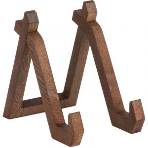 Support Assiette D&eacute;coratif en Bois, Porte Assiette de Table Polyvalent, Pr&eacute;sentoir pour Cadres Photos, Livres, Vinyles, Tablette Petit Chevalet en