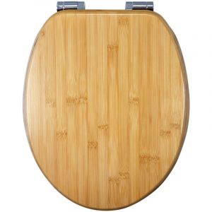 WC Bamboo en bambou massif, abattant de WC durable en bois de bambou, compatible avec toutes les toilettes courantes, très grande résistance au