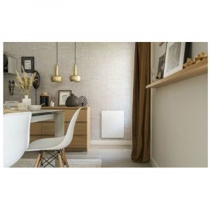 Applimo - Radiateur électrique Etic compact horizontal double corps de chauffe monobloc - Intuis - 2000W - Blanc Satiné