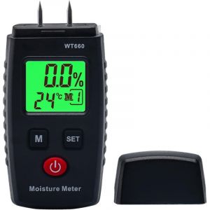 Hygrom&egrave;tre, type pin pour bois avec 7 modes, &eacute;cran LCD avec r&eacute;tro&eacute;clairage, d&eacute;tecteur de moisissure pour bois et mat&eacute;riaux de construction, d&eacute;tecteur