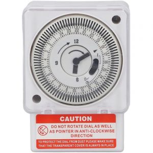 Tonchean - Horloge m&eacute;canique, horloge industrielle de type AC220V, cycle de 24 heures et intervalle de 15 minutes