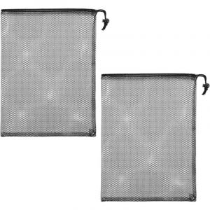 Lot de 2 sacs de pompe, filtre de pompe, sac en filet, sac de fermeture avec cordon de serrage, sac filtrant pour pompe de bassin, sac en filet de