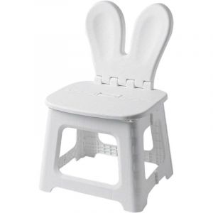 Chaise Pliante Cr&eacute;ative pour Enfants avec Dossier, Tabouret Nordique, Escabeau en Plastique, Chaise D'&eacute;tude, Chaise Basse De Salon, Meubles De Patio