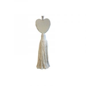 COSY - Embrasse rideau textile pompon coeur Coloris - Crème