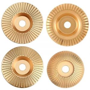 4Pcs Disque Bois Meuleuse, Disque Abrasif en Bois, Disques de Meulage du bois en Carbure de Tungst&egrave;ne pour Fa&ccedil;onner, Meuler et Couper - Compatible