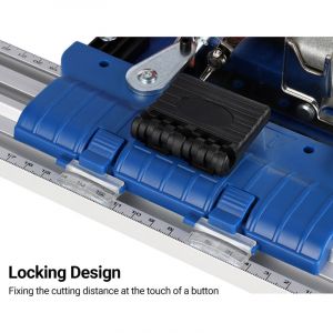 Decdeal Guide de scie circulaire Rail de coupe pour le travail du bois, alliage d'aluminium, plastique d'ing&eacute;nierie, piste multifonctionnelle 0-65cm,