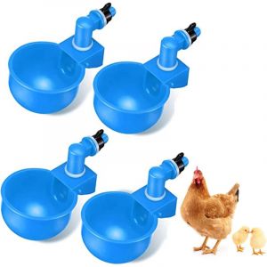 4pcs,Abreuvoir Poules,Abreuvoirs Automatiques De Poulet,Volaille Automatique Abreuvoir,Abreuvoir En Plastique Bleu,Outil D'Abreuvement pour