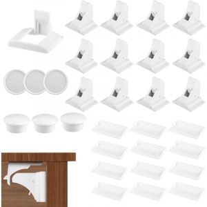 [JAMAIS UTILIS&Eacute;]Securite Placard Enfant - 12 Serrures + 3 Cl&eacute;s, Bloc Porte Securite Bebe, Serrure Invisible pour Armoire et Tiroirs, bloque tiroir