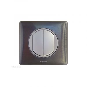 Double interrupteur ou Va-et-vient C&eacute;liane Complet Tungst&egrave;ne Griffes: Sans griffes