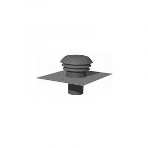 Unelvent - Chapeau de toiture 125mm pour évacuation vmc gris ardoise