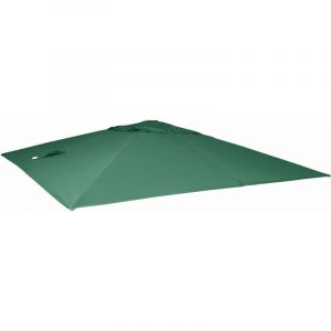 HHG - jamais utilisé] Toile de rechange pour parasol déporté 3 x 4 m, vert foncé