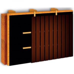 &Eacute;cran respirant pare-pluie Aeroplus UV3 stable aux UV avec 3cm de claire voie rouleau de largeur 1.5m. longueur 50 m - SALOLA