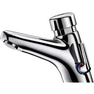 Delabie - Mitigeur temporis&eacute; de lavabo TEMPOMIX 2 laiton chrom&eacute; 7 sec F3/8