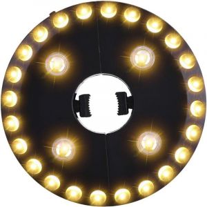 Lampe de parasol blanc chaud , 3 modes de luminosit&eacute; , 28 LED de 200 lumens , aliment&eacute;e par 4 piles AA , id&eacute;ale pour parasol et tente de camping.