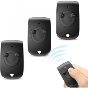 Debuns &ndash; T&eacute;l&eacute;commande 2 canaux 433.42MHz pour moteurs de portails et portes de garage &ndash; Compatible Somfy RTS &ndash; Pile CR2430 incluse