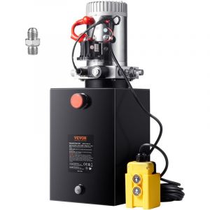 VEVOR Pompe Hydraulique DC 12 V 11 L Groupe Hydraulique Simple Effet Debit deHuile 3,44 L/min Max. Pression de Decharge 22 MPa pour Camion a Benne