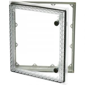 Pw 343009 t Fen&ecirc;tre vitr&eacute;e couvercle transparent, panneton double, r&eacute;sistant aux uv (l x l x h) 88 x 295 x 342 mm Polycarbonate gris 1 pc(s) S526172