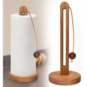 Porte-Rouleau d'Essuie-Tout, Porte-Rouleau de Cuisine Bois, Support en Bois pour Rouleau de Sopalin, Porte Sopalin sur Pied, D&eacute;rouleur Sopaline pour