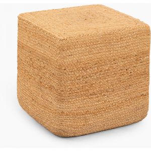 Sklum - Pouf Carr&eacute;e en Jute Naturel Orsen Yute