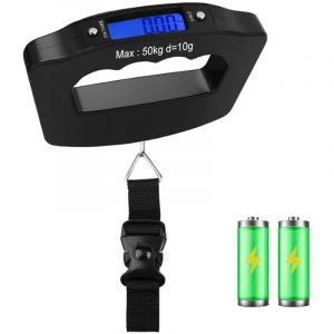 Memkey - Pèse Bagage Balance Electronique Numérique Avec écran lcd Rétro-éclairé et Pelage Fonction, Jusqu'à 110 lb / 50 kg, Pese Bagage Pour Les