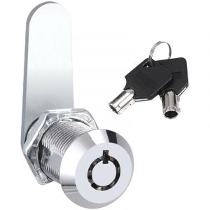 (20mm)Serrure &agrave; came tubulaire &agrave; filetage, serrure &agrave; cylindre verrou de s&eacute;curit&eacute; pour barillet bo&icirc;te aux lettres pour porte, tiroir, placard, bo&icirc;te