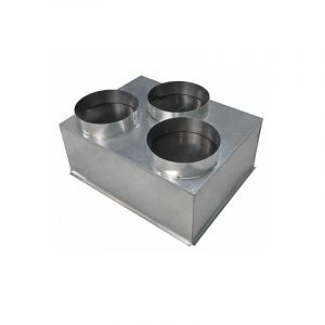 Pl&eacute;num acier isol&eacute; piquages arri&egrave;res - 600 x 400 mm