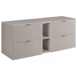 Rodan Meuble sous lavabo 140 cm - Beige Mat - Armoires de Salle de Bains - Meubles de Salle de Bains - Vasque Sous-meuble - Plan de Travail