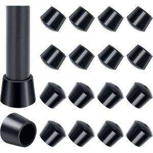 Embout De Chaise,16 Paquet Embout Pied De Chaise Caoutchouc Embout Caoutchouc Chaise 25mm Diam&egrave;tre Int&eacute;rieur - 1 Pouce / 25 mm, Noir