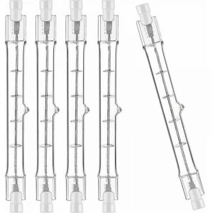 Lot de 5 R7S Ampoule Halog&egrave;ne 118mm 300W 230V, Tige Halog&egrave;ne R7S 118mm, Ampoule Halog&egrave;ne r7s Lampe Tige Halog&egrave;ne Dimmable pour Spot de B&acirc;timent,