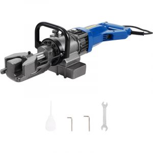 Cintreuse de barres d'armature hydraulique électrique 1000 w, cintreuse de barres d'armature de 5/8 po 5 (6-16 mm) en 4 secondes, noir bleu RB-16,