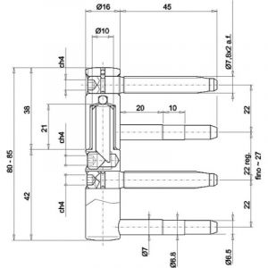 Demi-fiche mâle Exacta 495 diamètre 13 mm boîte de 80 - OTLAV