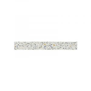 Plinthes pour Carrelage gr&egrave;s c&eacute;rame effet terrazzo EPOCA - Blanc - Plinthe 60x7,5 cm bo&icirc;te de 6 ml - Blanc