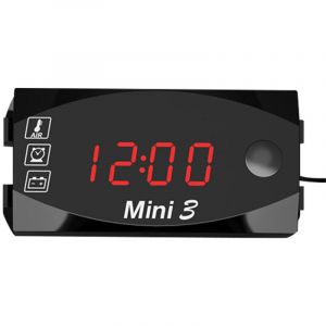 Decdeal - Moto dc 6 V-30 v 3 en 1 horloge num&eacute;rique + thermom&egrave;tre + voltm&egrave;tre de tension IP67 testeur &eacute;tanche jauge de surveillance de batterie pour